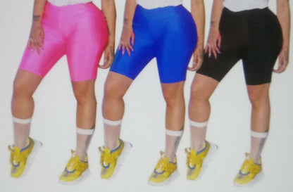 Bright yellow biker shorts