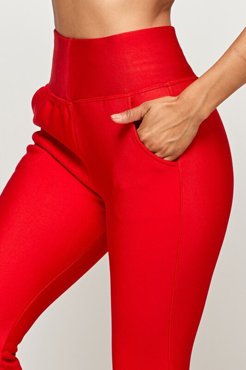 ELEGANT Winter Shiny High-waisted Tech pockets Leggings