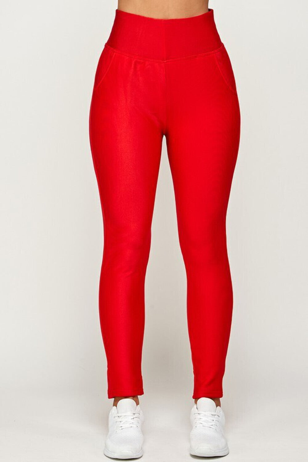ELEGANT Winter Shiny High-waisted Tech pockets Leggings