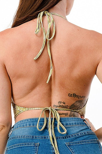 CROP TOP WITH OPEN TIE BACK