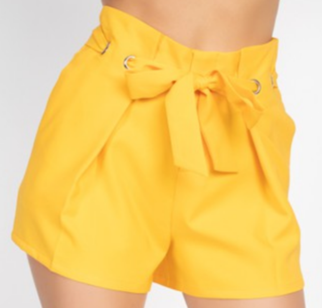 ladies suit pants fashion shorts YELOOW