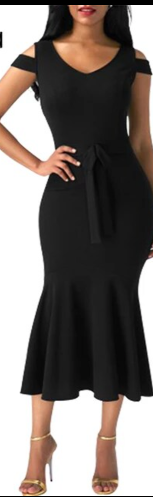 Dress Elegant decoster only in black