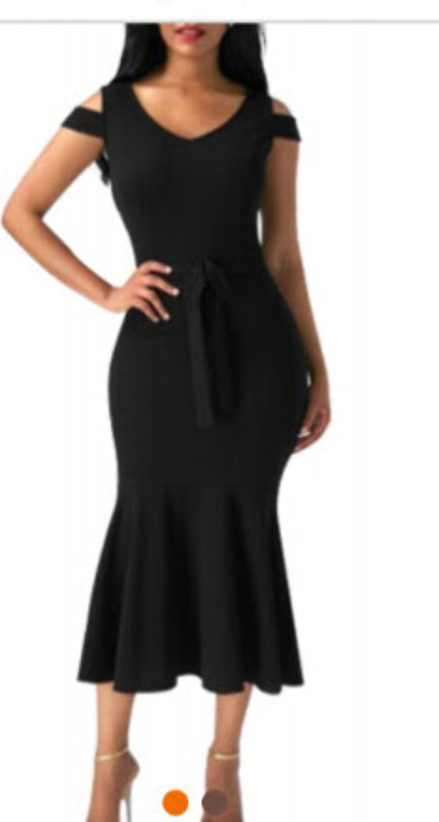 Dress Elegant decoster only in black