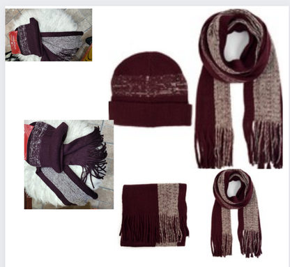 Winter hat and scarf set
