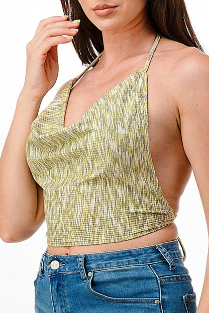 CROP TOP WITH OPEN TIE BACK