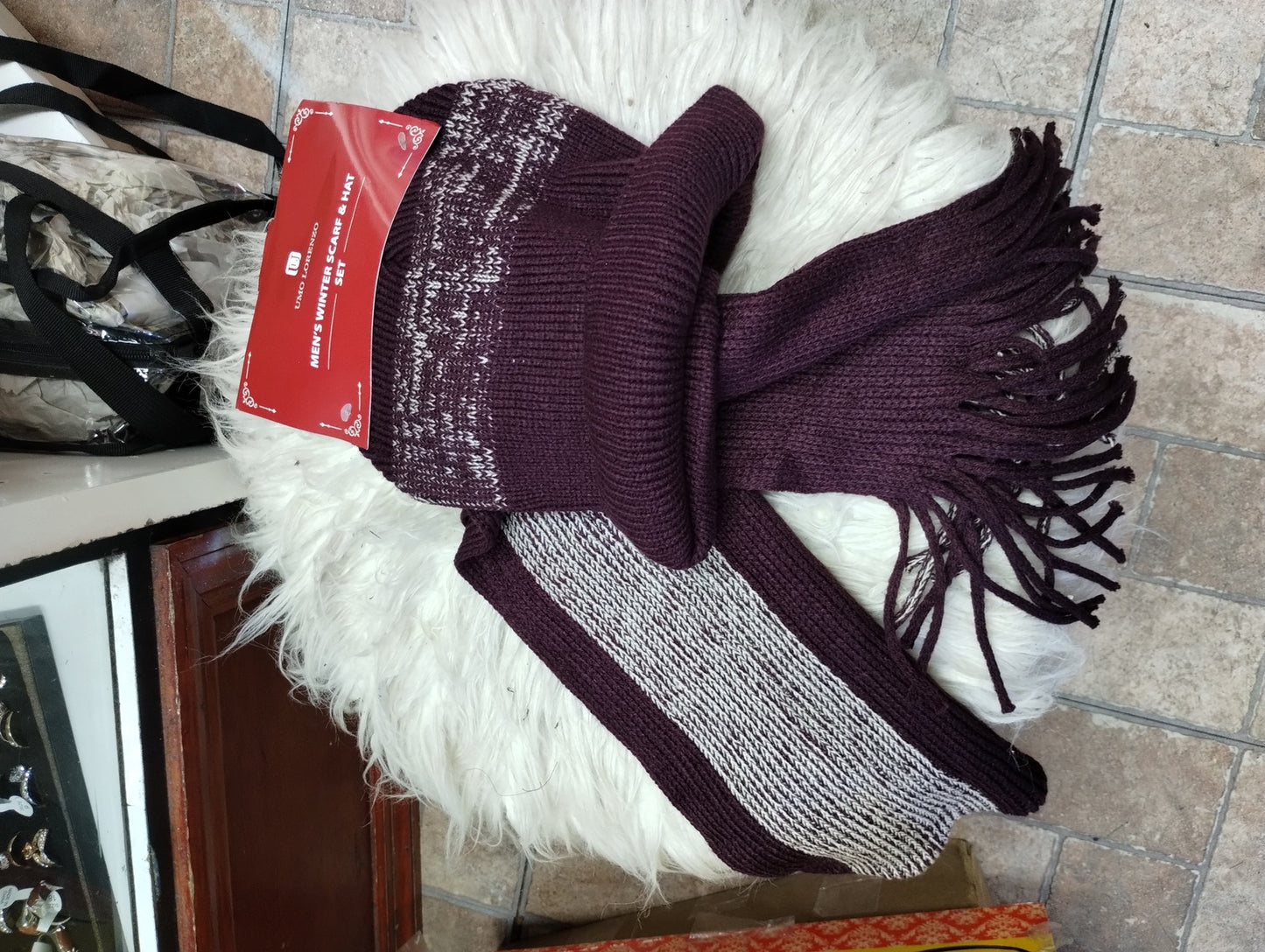Winter hat and scarf set