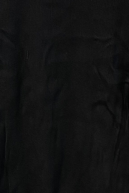 BODYSUIT WITH RUCHED AND CUT OUT IN BLACK