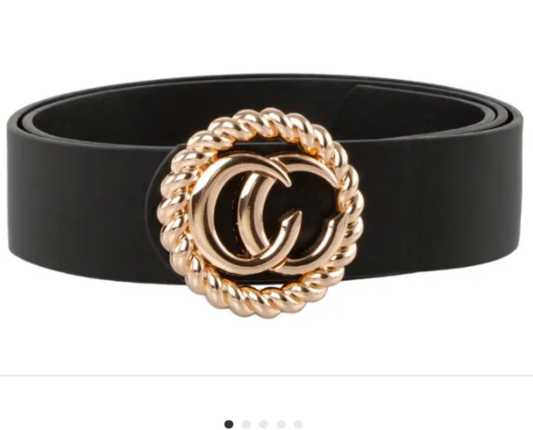 combine your pants with a cute gold and black belt available in one size