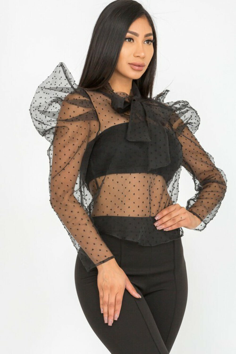 SNOW FLAKE SUPER MESH Tops