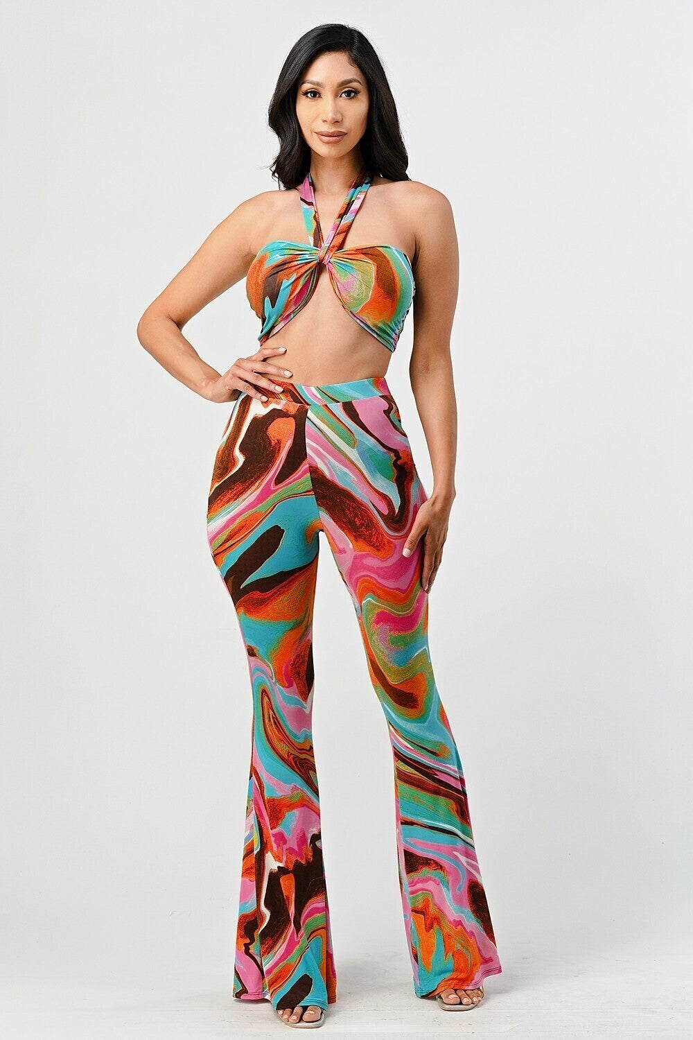 Conjunto de dos piezas se tube top con pantalón