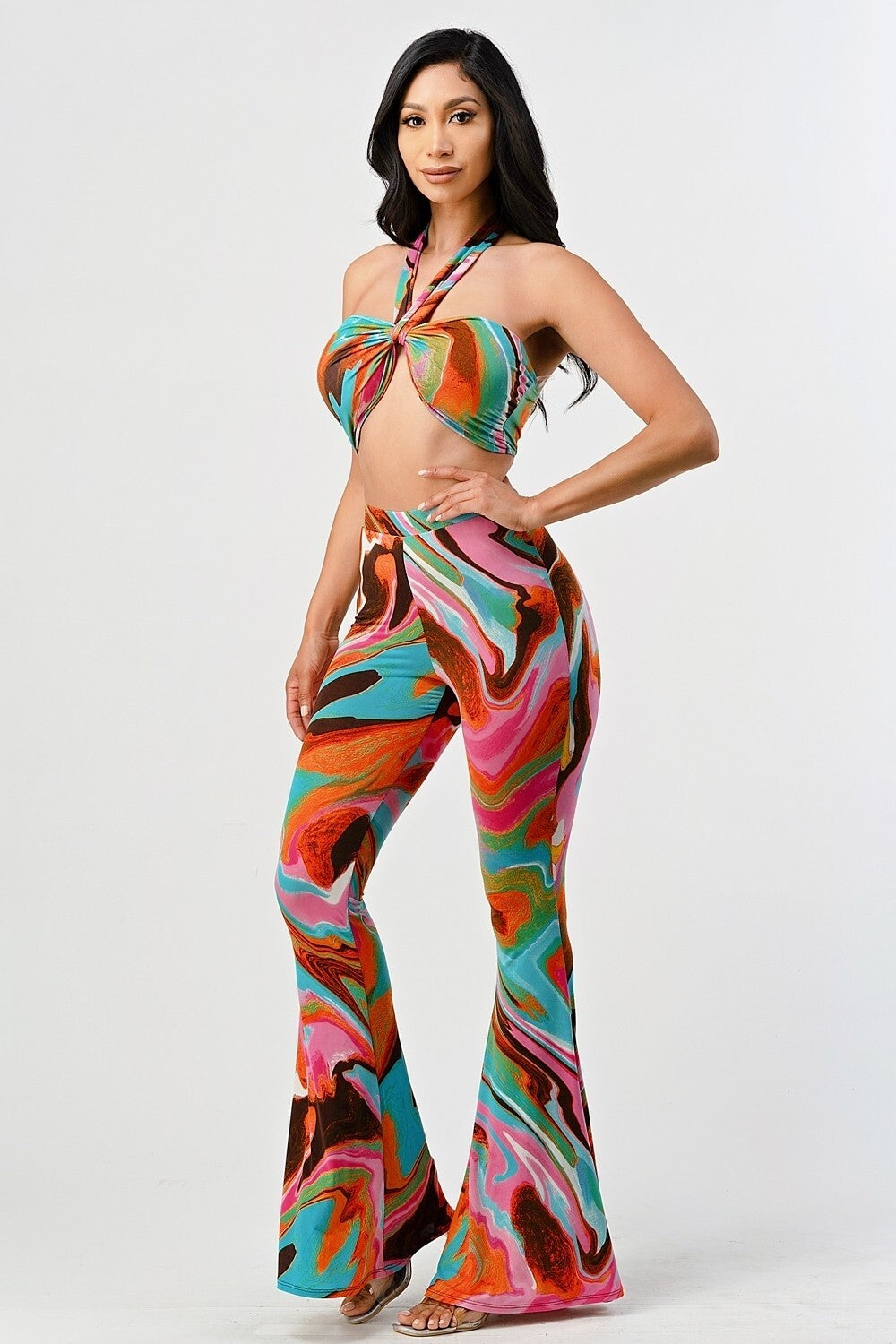 Conjunto de dos piezas se tube top con pantalón