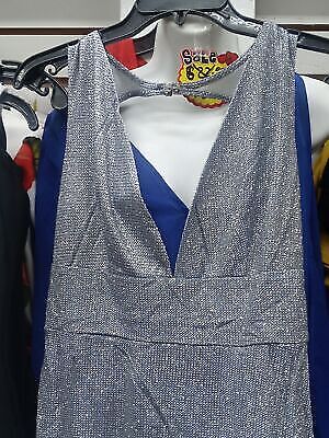 Dress GLITTER METALLIC MERMAID MAXI DRESS DEEP V NECK