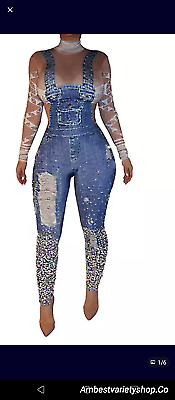 jumpsuit style fabric with spandex jean color