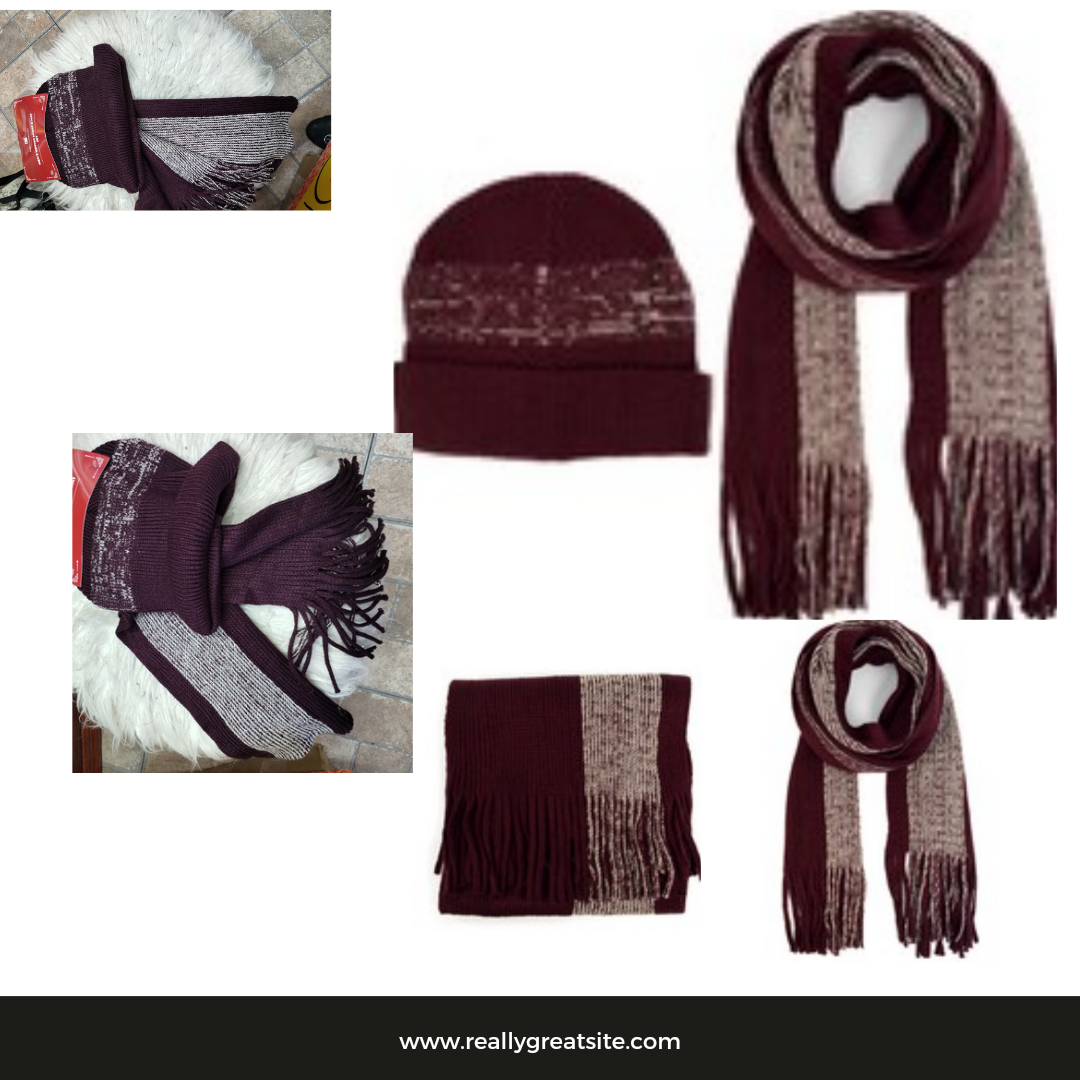 Winter hat and scarf set