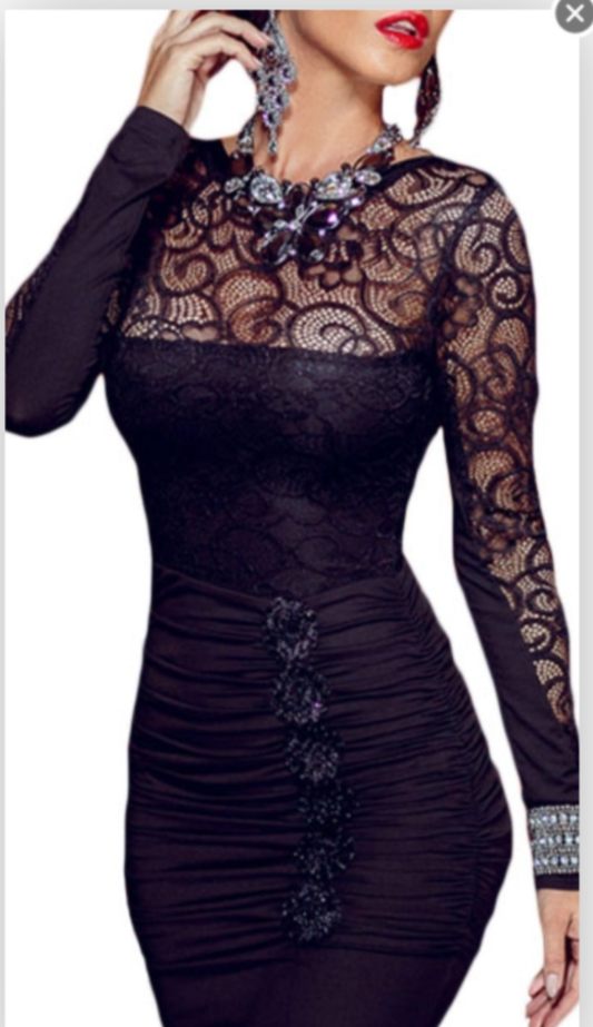 dress occasional in black elegant for out