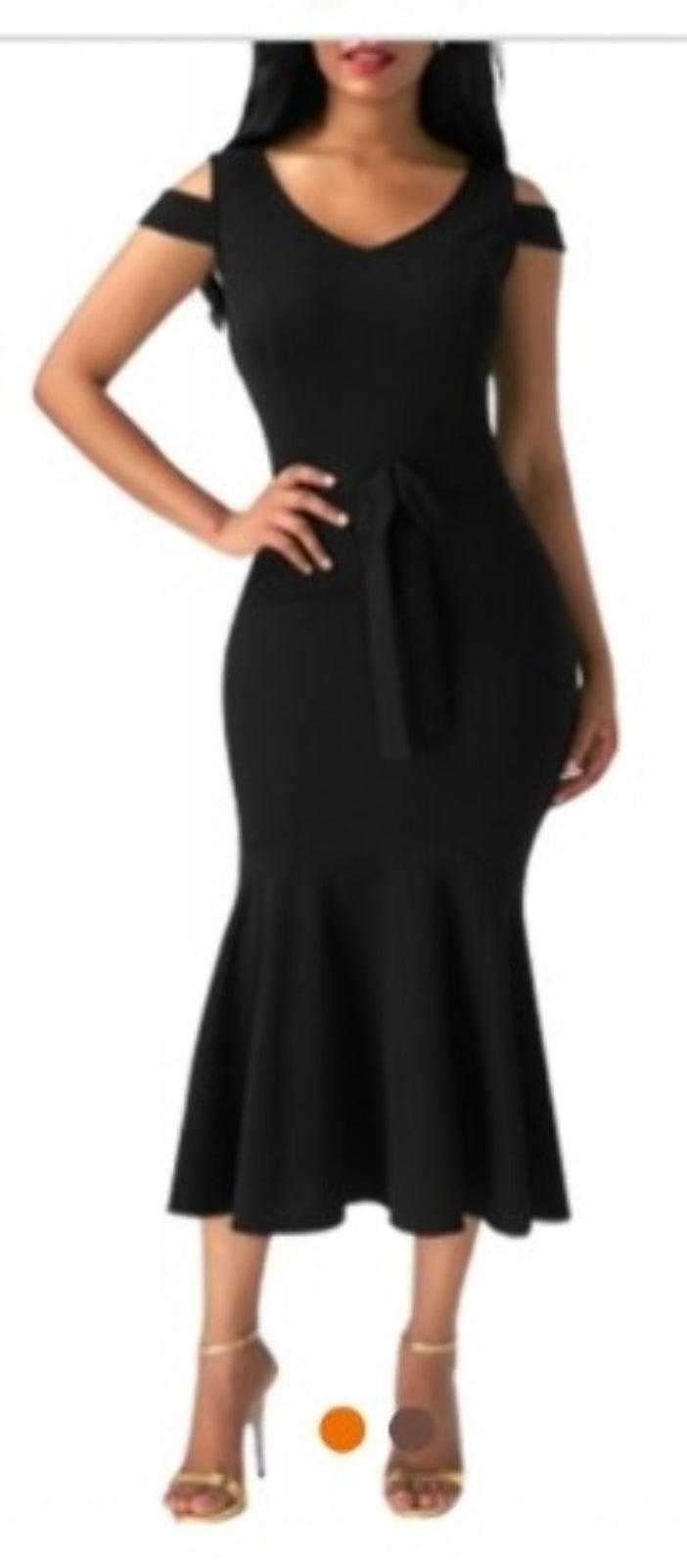 Dress Elegant decoster only in black