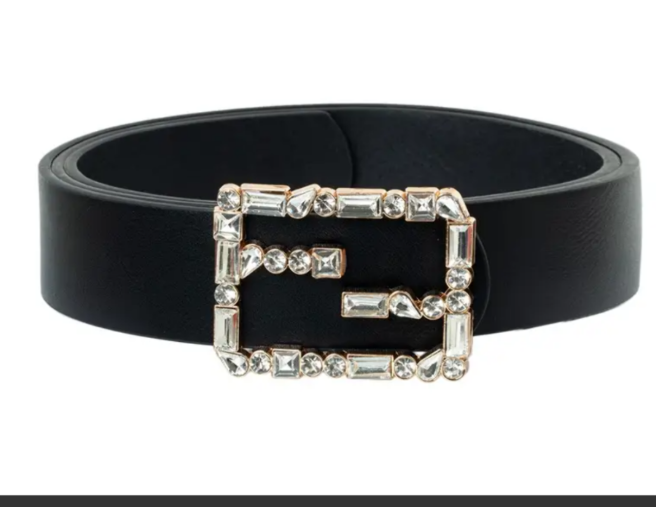 cute black plated belt