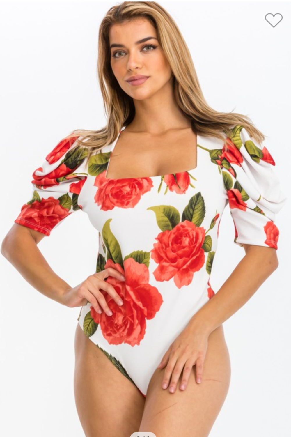 Elegant blouse and red with flour