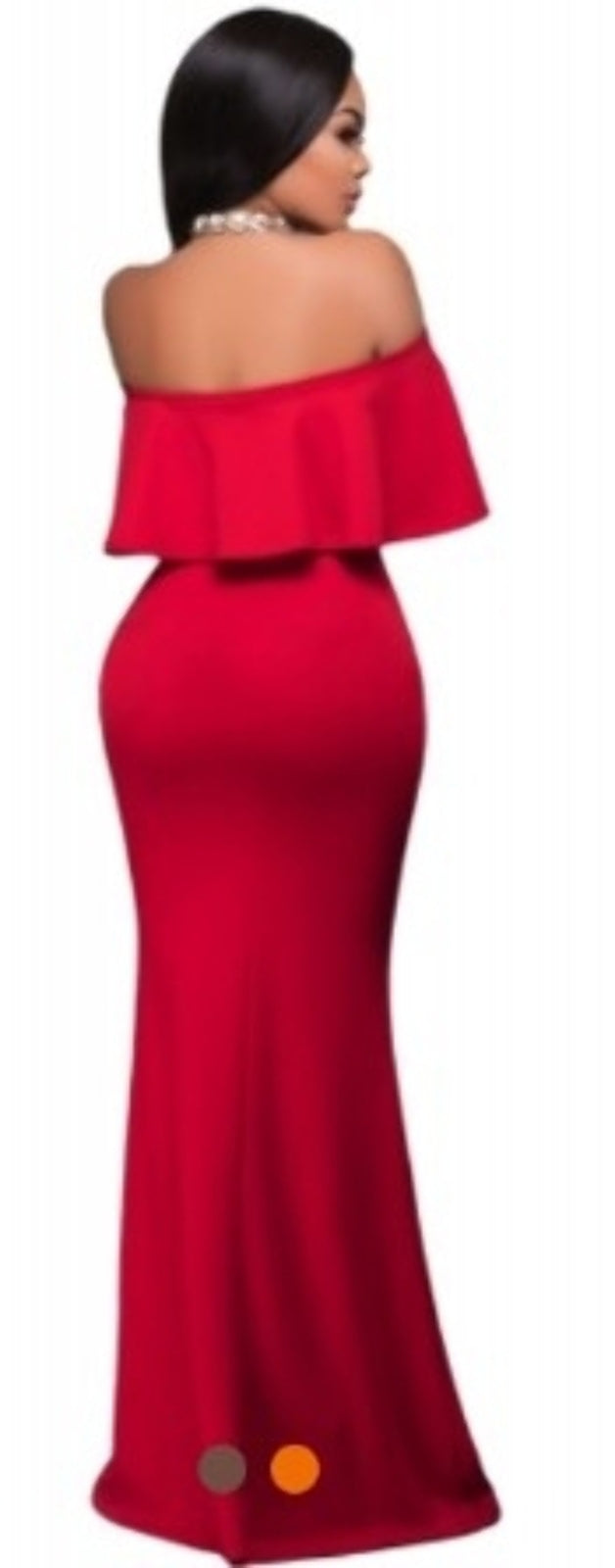 dress solid red beauty combined with elegance