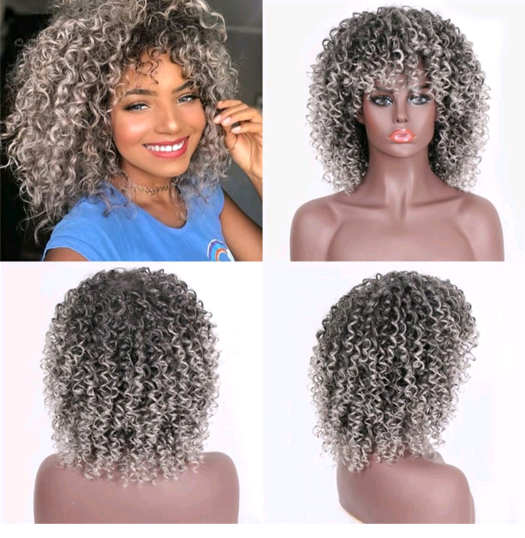 Wig Curly hair with three colors available for you beautiful bold curly
