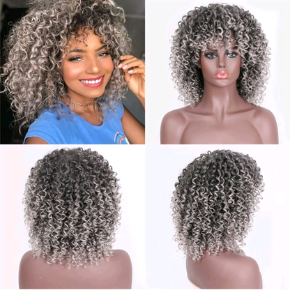Wig Curly hair with three colors available for you beautiful bold curly