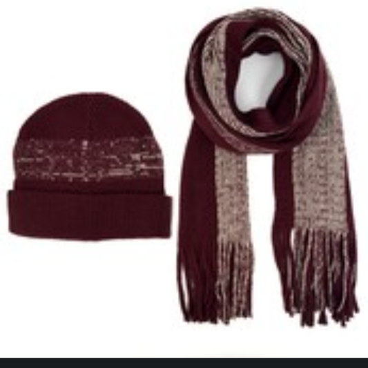 Winter hat and scarf set
