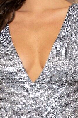 Dress GLITTER METALLIC MERMAID MAXI DRESS DEEP V NECK