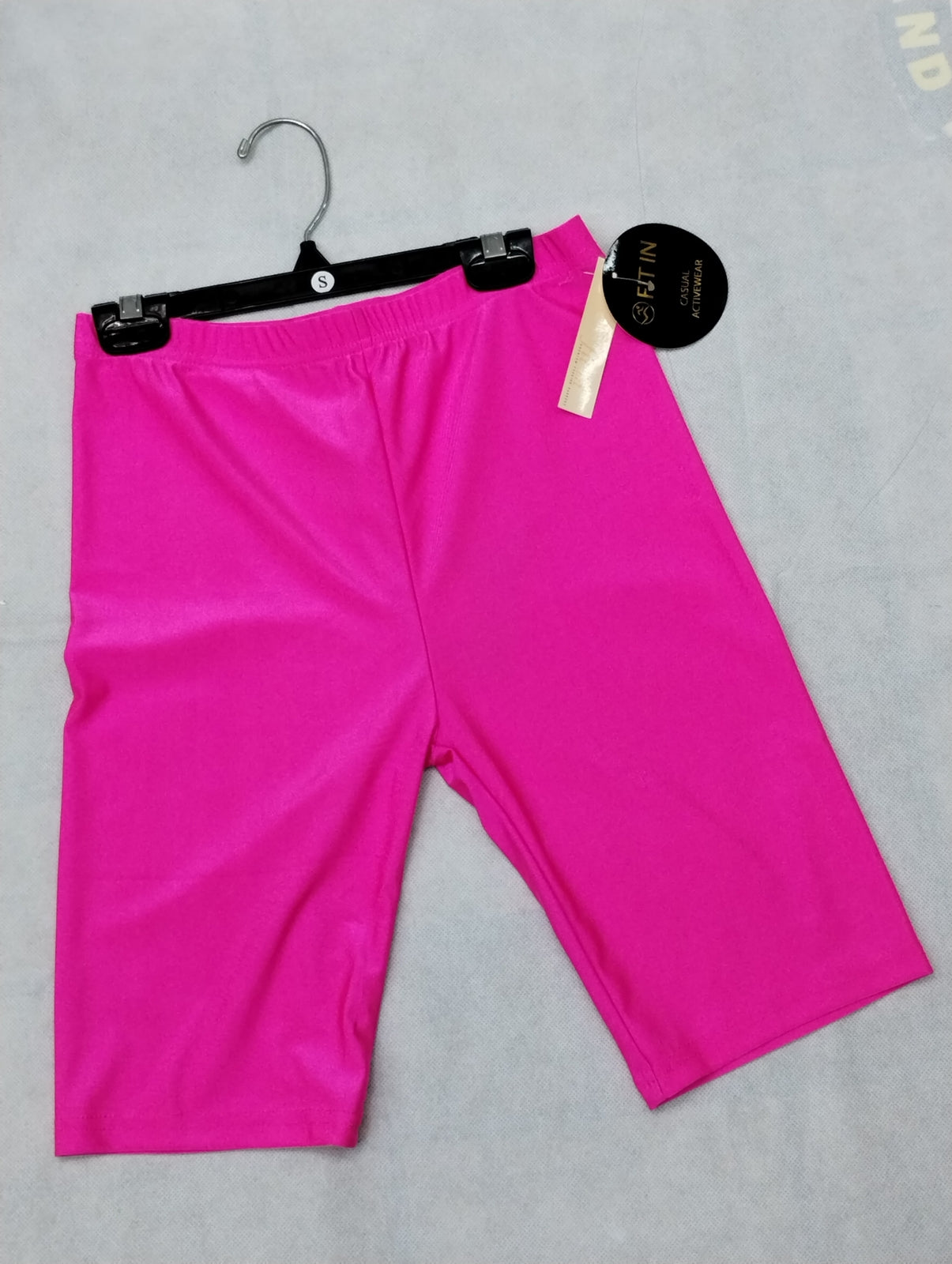 Bright yellow biker shorts