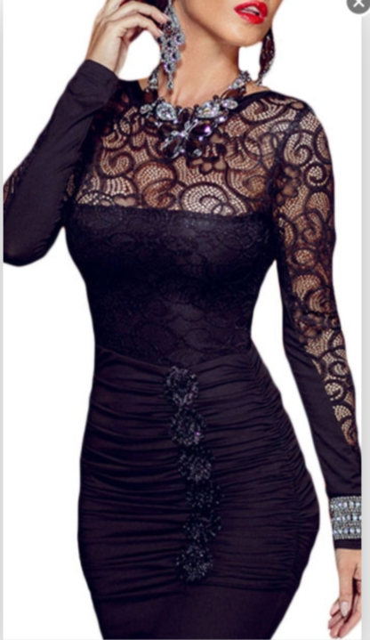 dress occasional in black elegant for out