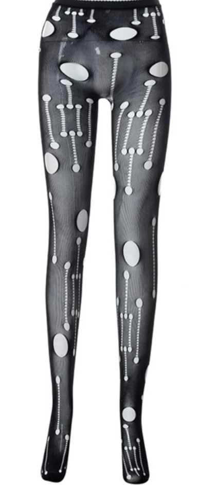 Designed and ripped hip hop pantyhose