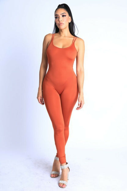 Spaghetti Strap Back Cut Out Jumpsuit 3 Colour