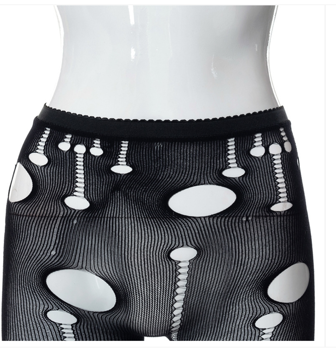 Designed and ripped hip hop pantyhose