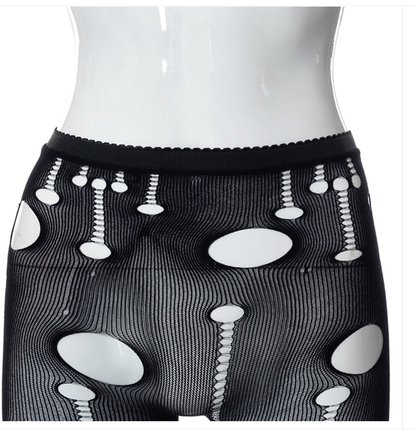 Designed and ripped hip hop pantyhose
