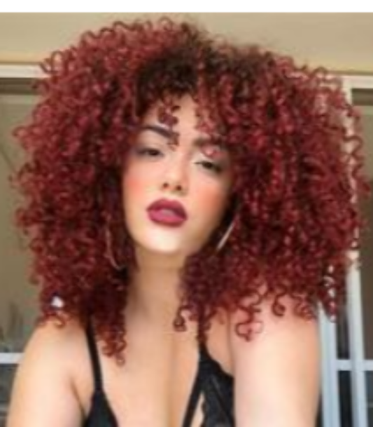 Wig Curly hair with three colors available for you beautiful bold curly
