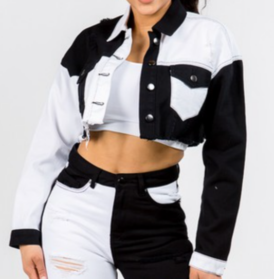 jackets button blanco y negro