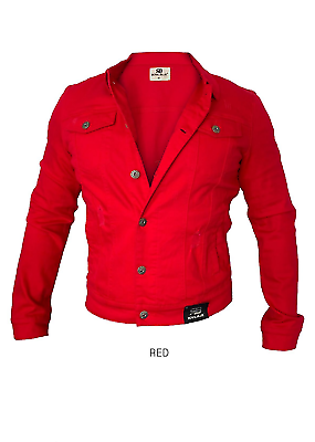 casual jacket in red jean beautiful casual jean jacket for men in different colo