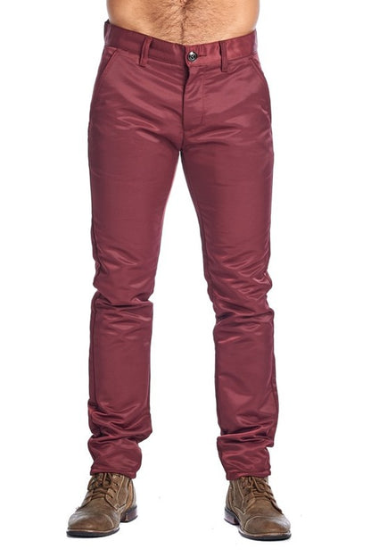 DRESS OR CASUAL PANTS IN WINE RED
