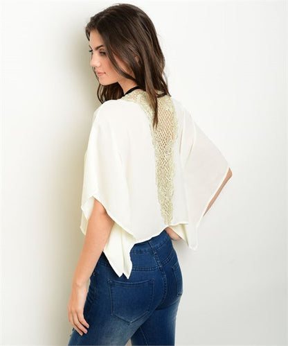 Blusas Blanco Claro Casual .