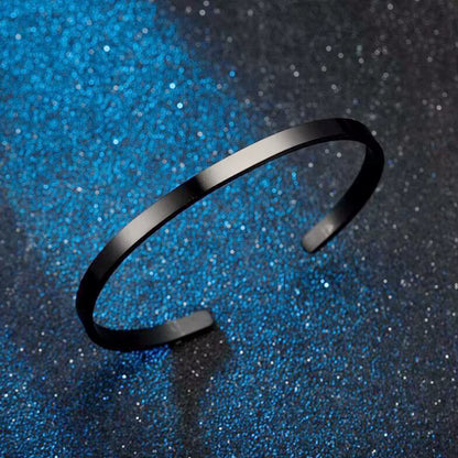 Fashion Titanium Steel Open Bangle, DIY Stainless Steel Fashion Hand Jewelry for Casual Hip Hop Personality