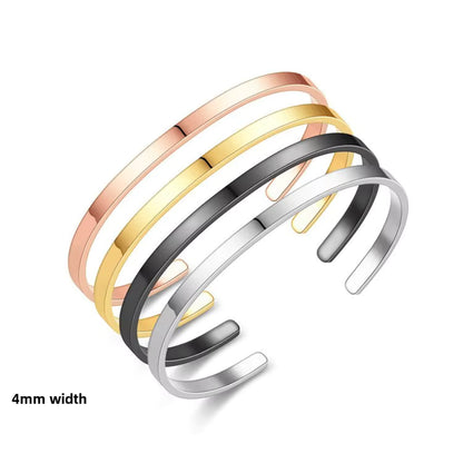 Fashion Titanium Steel Open Bangle, DIY Stainless Steel Fashion Hand Jewelry for Casual Hip Hop Personality