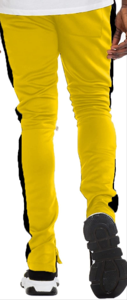 B09M6XCKDK PANTS Two-tone men's pants with zipper on the sides and adjustable drawstring with a unique quality and expandes different sizes