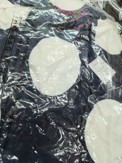 Jersey elástico, largo Capri,3 en azul marino