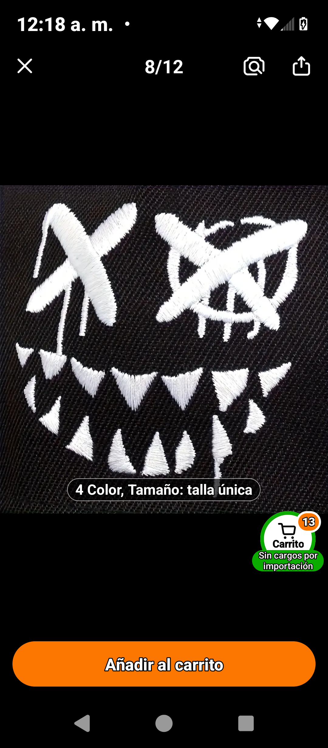 Gorra de béisbol con diseño