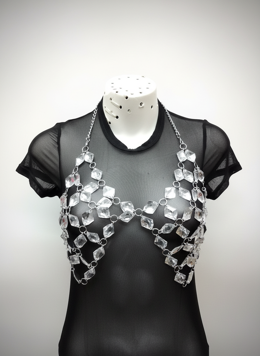 Collar Statement de Cristales Brillantes