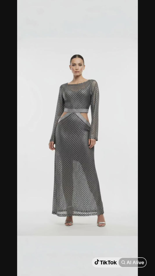 Dress Silver with gray