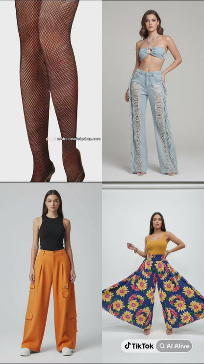 Palace trousers in floral fabric