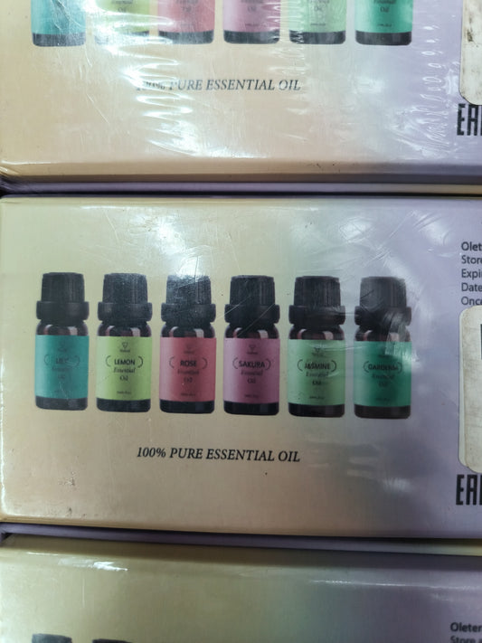 B0DZV3NHZX Essential Oils Set Buy Pure Aroma - Top 6 Aromaterapia Oils Gift Seis Pack, 10ml (Eucalyptus, Lavender, Lemongrass, Sweet Orange, Peppermint, Tea Tree)