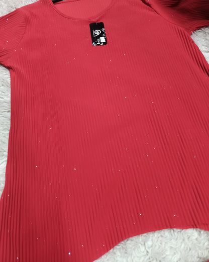 Two-piece set with silver glitter flecks