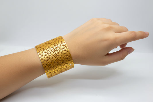 Pulsera en acero inoxidable color dorado