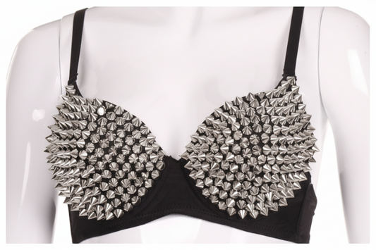 Brasier con diseño en plateado accesorio de vestir